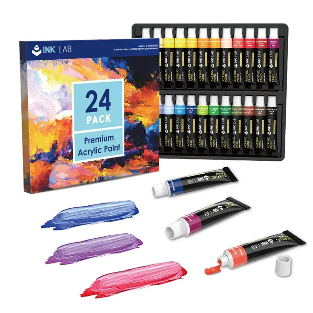 ink lab acrylfarben set 24x12ml
