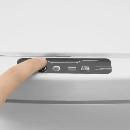 Mülleimer mit Sensor 16 L Automatischer Mülleimer mit Smart Sensor Automatischer Mülleimer Sensor Mülleimer Automatischer Elektrischer Mülleimer mit Sensor Berührungsloser Mülleimer mit Weiß Mülleimer