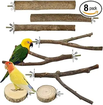 vgecee 8 sitzstangen naturholz