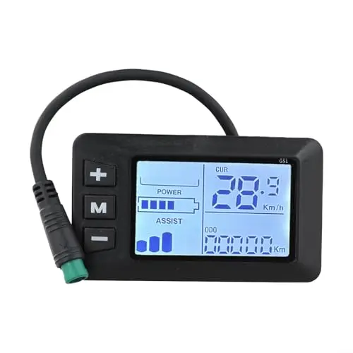 E-Bike Display, G51 für SMART LCD Meter Elektroroller Geschwindigkeitsanzeige 5 Pin Wasserdichter Anschluss für Elektrofahrzeug