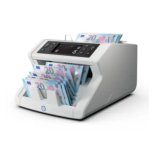 Safescan 2210 Geldzählmaschine, zählt sortierte Banknoten - Banknotenzähler mit 2-facher Echtheitsprüfung - zählt sortierte Banknoten Aller Währungen