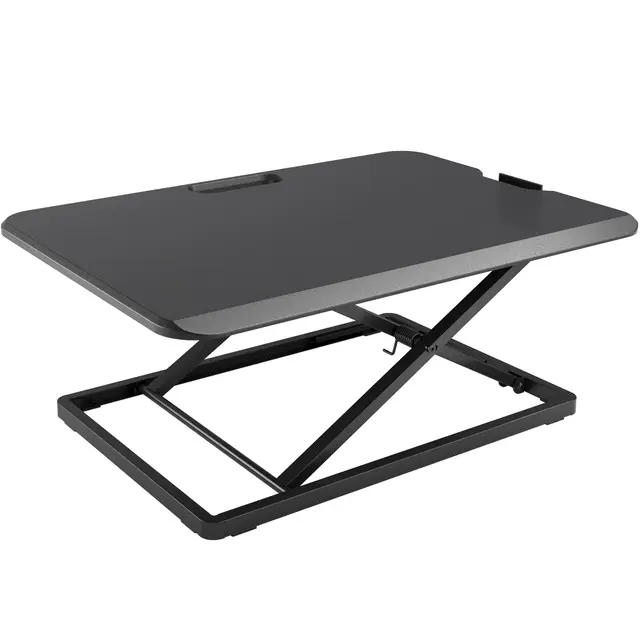 BONTEC Höhenverstellbarer Schreibtischaufsatz, Schreibtisch Erhöhung 67x47cm, Tragfähigkeit 8 kg, Stehpult, Ergonomischer Stehtisch, Standing Desk Converter Für Laptop & Monitor