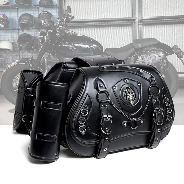 GQDGCU Motorrad-Satteltasche Leder 30 L