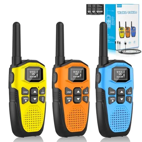 nxgket 3er set walkie talkie 5km pmr446