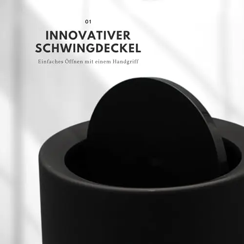 allblue mülleimer bad 12l schwingdeckel