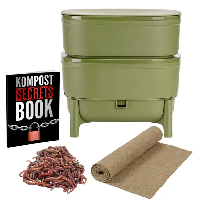 natursache wurmkomposter 30 liter grün