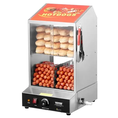 vevor hot dog dampfgarer 37l