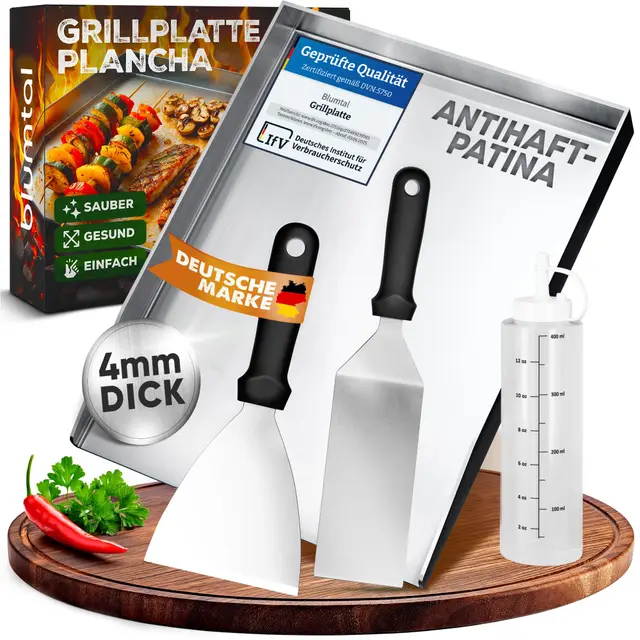 blumtal plancha grillplatte edelstahl