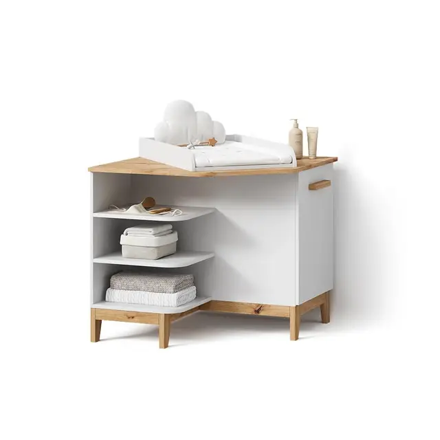 Livinity Mailo Wickelkommode Weiß/Artisan Oak