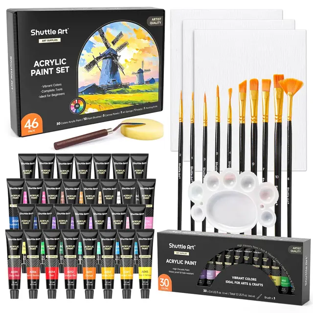 shuttle art sa ap46 acryl-set 46 teilig