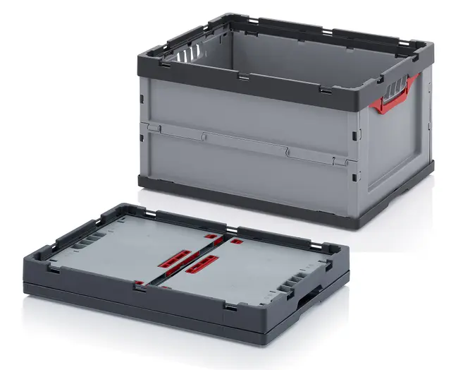 Auer Packaging 5x Profi-Faltbox 60 x 40 x 32 - Set mit 5 großen Klappboxen Euroboxen klappbar 60x40x32