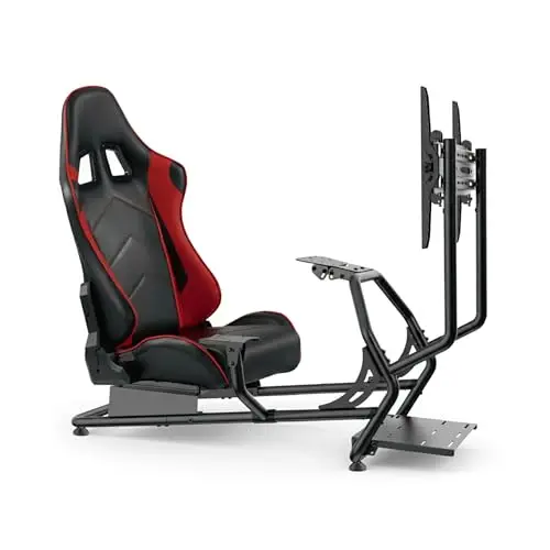 Rennsitz-Cockpit-Simulator - voll einstellbar mit Bildschirmhalterung