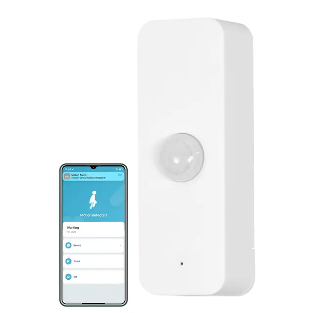 MOES WiFi Bewegungsmelder – Kabelloser Bewegungssensor für Smart Home Sicherheit, Keine Hub-Erforderlich, Kompatibel mit Smart Life/Tuya APP,Alexa, 1 Stück