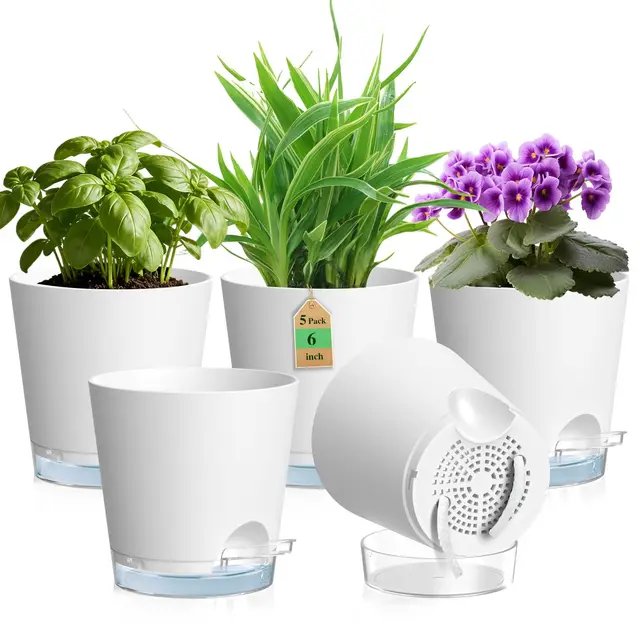WSMKSZ 15 cm Selbstbewässerungs-Blumentopf