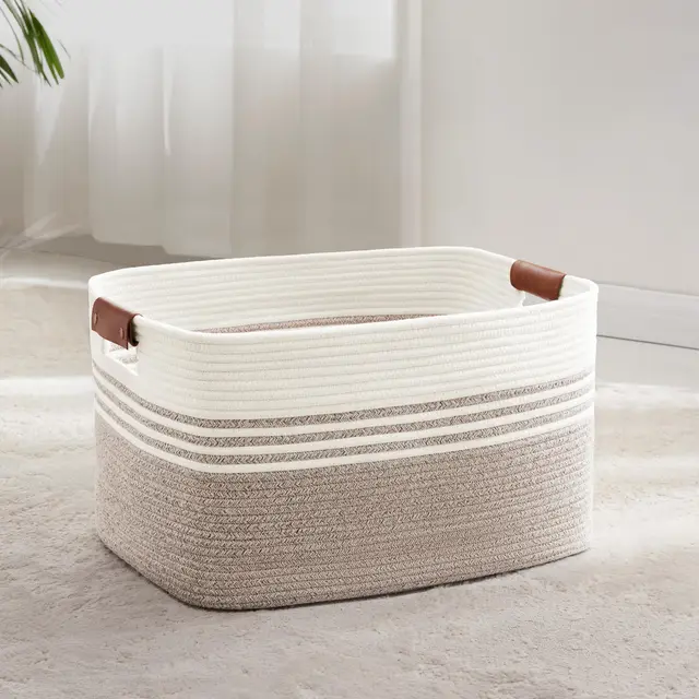 myhommatto wäschekorb baumwollseil 60l