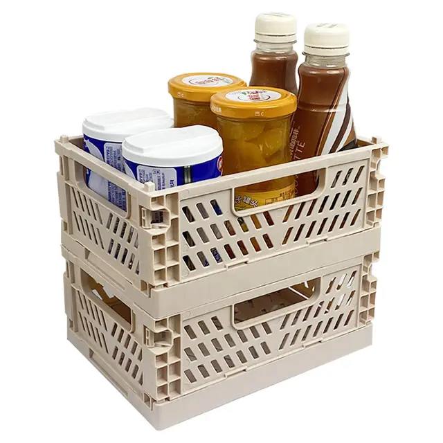 RHBHY Klappbox Mini Aufbewahrungskorb 2er-Set