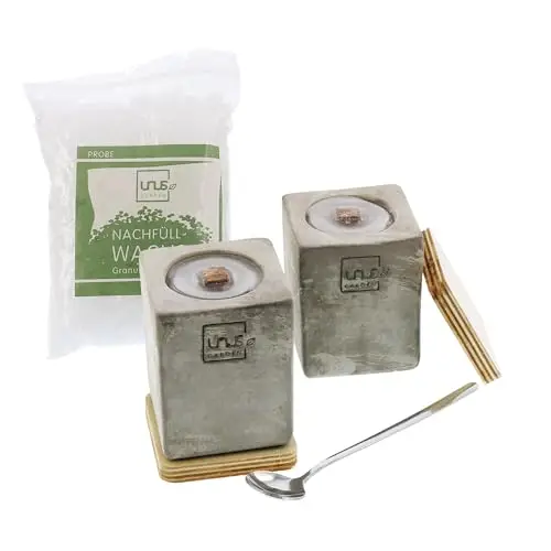 unus beton-feuer outdoor eckig 2er set