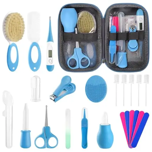 Qunlions life Babypflegeset für Neugeborene, 25-teiliges, verbessertes Sicherheits-Babypflegeset, Gesundheitspflegeset für das Kinderzimmer von Neugeborenen, Babypflegeprodukte