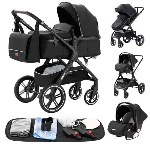 YAZOCO 3-in-1 Kinderwagen Komplett Set