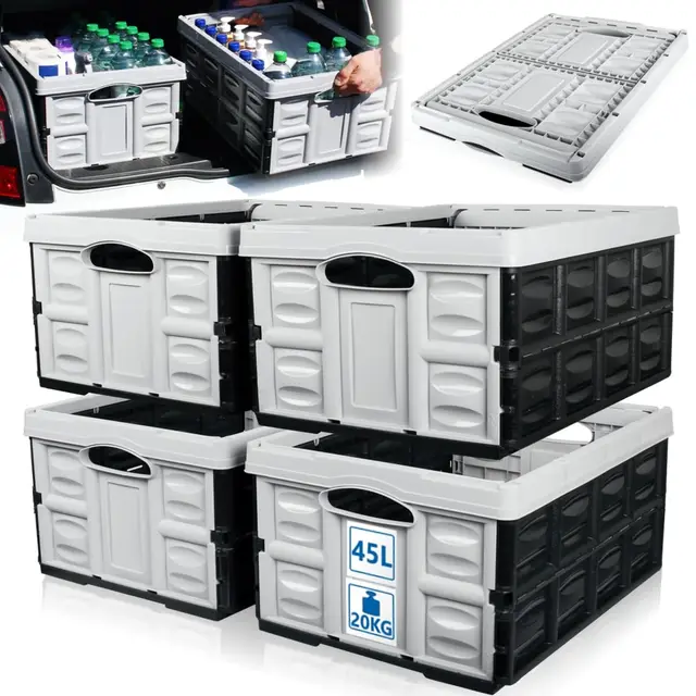 Stimo Klappbox 45 L faltbar & stapelbar 4er-Set