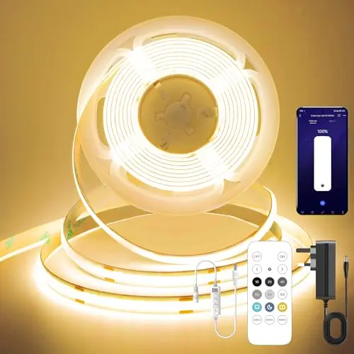 fuiqi cob led streifen 5m warmweiß