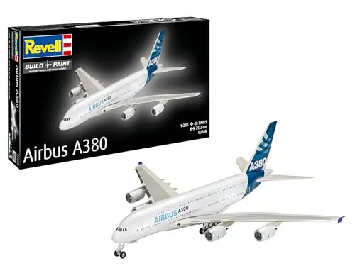 Revell Modellbausatz Airbus A380 I Der Gigant der Lüfte zum Selberbauen I Maßstabsgetreue Nachbildung im Maßstab 1:288 I Detailreich mit 47 Teilen I Für Modellbau-Einsteiger ab 10 Jahren