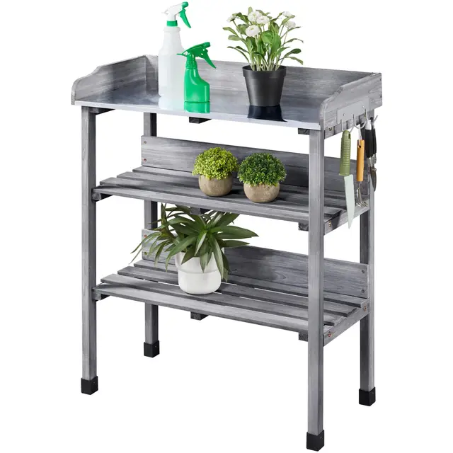 yaheetech pflanztisch 77x37x90 cm