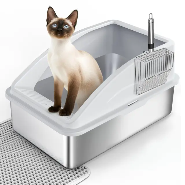furifetime edelstahl xxl katzenklo 30l