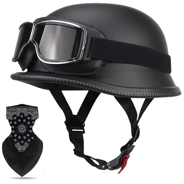 Labzaa Retro Motorrad-Halbschalenhelm