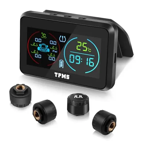 Avutrel T14 TPMS Reifendruckkontrollsystem Solar/USB-C 4 Sensoren