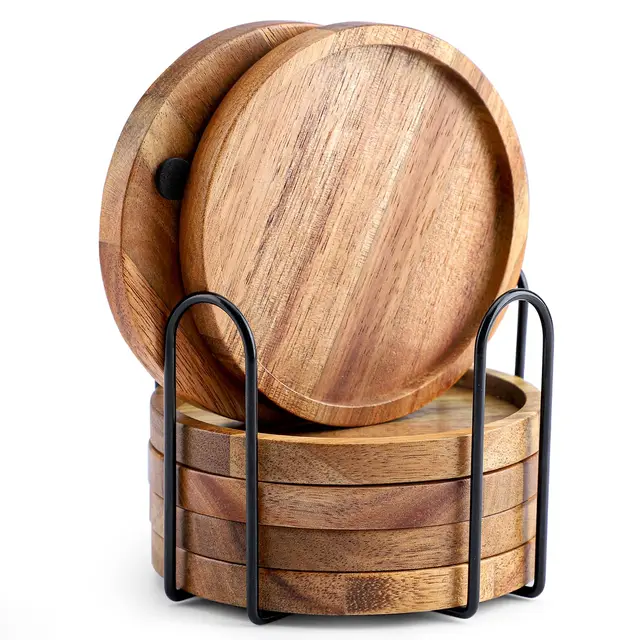 wlwnwft untersetzer holz rund akazie