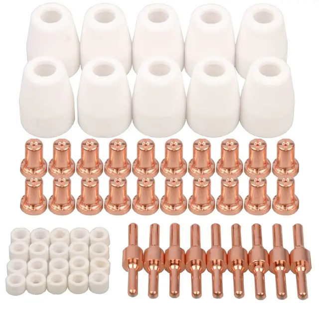 60pcs PT-31 Extended Air Plasma Cutting Düse Elektrode Verbrauchsmaterial Fit CUT-40 CUT-50D CT-312