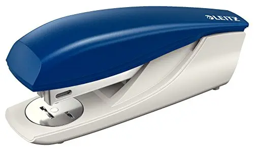 Leitz NeXXt Bürotacker, Für 30 Blatt, Ergonomisches Design mit Nachfüllanzeige, Inkl. Heftklammern, Blau, 55000035