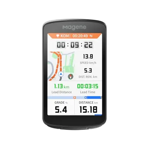 Magene C706 GPS Fahrradcomputer, Kartennavigation, 3,3-Zoll-Farb-Touchscreen, Dualband-Positionierung, Sprachbenachrichtigung, Metall Montage, Anpassbare Datenanzeige, Indoor-Training