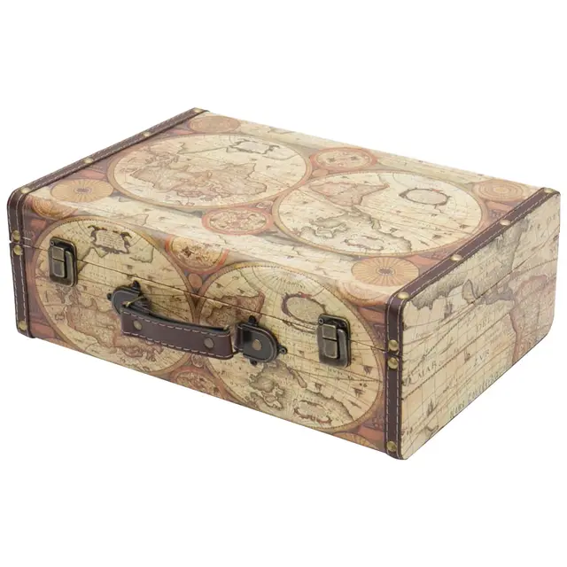 hmf vintage deko koffer holz 38 cm
