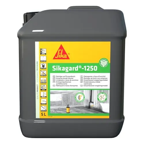 Sika - Reiniger für Außenflächen - Sikagard-1250 - Transparent - Fassaden, Pflastersteine, Steine, Terrassen, Dachziegel, Grabsteine - 5 l