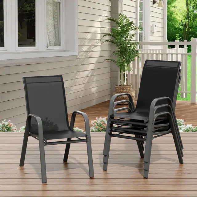 GarveeHome Metall Gartenstuhl-Set