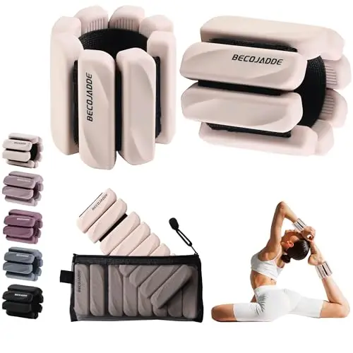 BECOJADDE Gewichtsmanschetten Set 2×0,45 kg Beige
