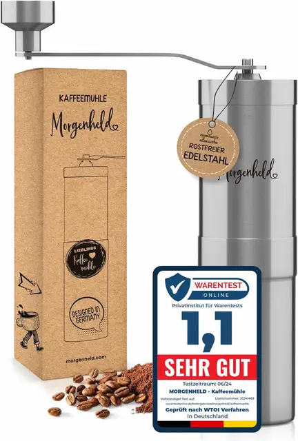 Morgenheld Edelstahl Kaffeemühle