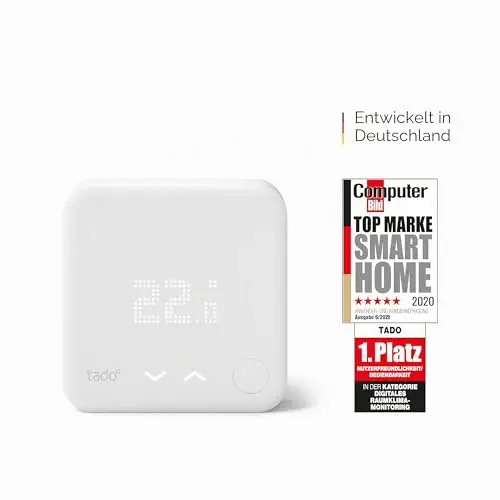 tado° smart home Thermostat (verkabelt) – Wifi Zusatzprodukt als Wandthermostat für digitale Einzelraumsteuerung per App – einfache Installation – Heizkosten sparen