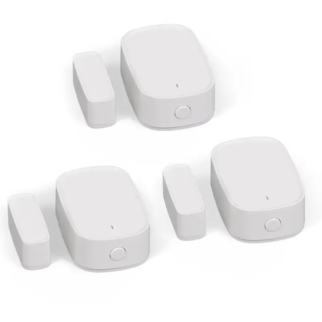 MOES Intelligenter Tür- und Fenstersensor, benötigt ZigBee Tuya Gateway, kabelloser Detektor für Alarmanlage und Haus, kompatibel mit Smart Life/MOES/Tuya, 3 Stück