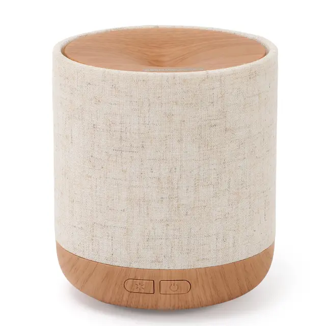 Diffusor für ätherische Öle, 200 ml, mit Stoffbezug und Nachtlampe, Ultraschall-Aroma-Diffusor, Luftbefeuchter mit Lichtern, Raumdekoration, Kleiner Luftbefeuchter für Schlafzimmer, Geschenk