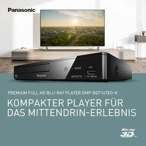 Panasonic DMP-BDT167EG 3D Blu-ray Player schwarz