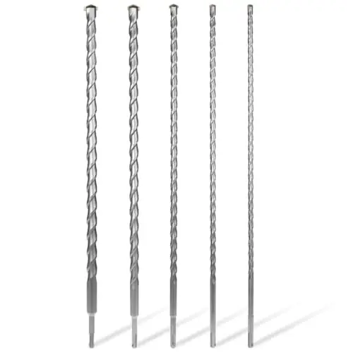 WALTER SDS+ Steinbohrer Set 5-tlg. | Extra lange Betonbohrer Ø 10-25 mm | 450 mm Arbeitslänge | Passend für alle SDS Plus Bohrfutter | Hartmetall, langlebig & kraftvoll