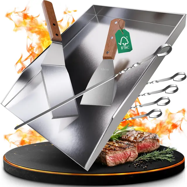 valuents plancha grillplatte edelstahl