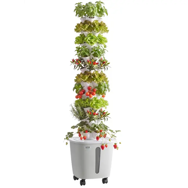 vevor hydroponik turm 50 pods 10 ebenen