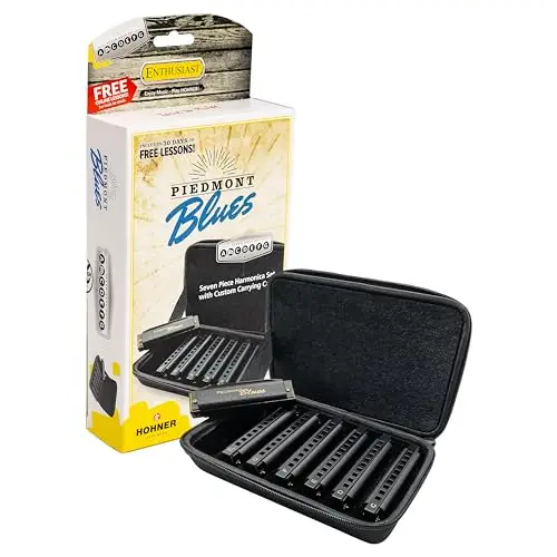hohner piedmont blues mundharmonika-set