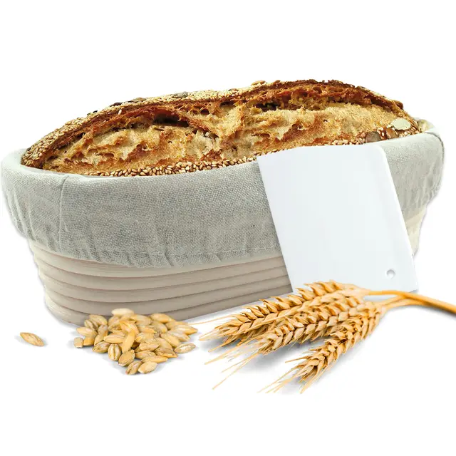 riijk gärkörbchen oval 28 cm rattan mit