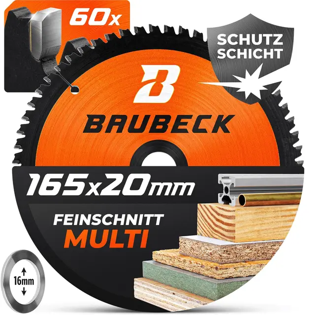 BAUBECK 165x20 Multi Material Feinschnitt