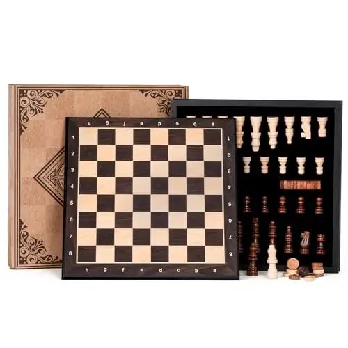 Peradix Magnetisches Holz-Schachspiel